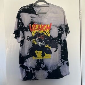 Venom Distressed Graphic Bleached Vintage Style Shirt